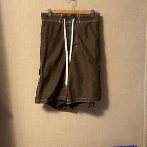 Merona Brown Swim Trunks